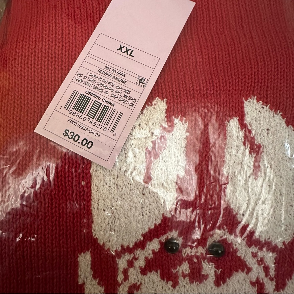 Wild Fable Red Lobster Wide Crewneck Americana Pullover Sweater - Picture 6 of 6